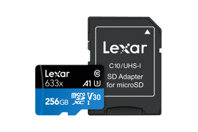 Lexar 633x microSDHC/SDXC width Adap (v30) R95/W45 256Gb