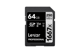 Lexar Pro 1667x SDXC UHS-II U3 (v60) R250/W120 64Gb