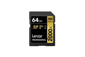 Lexar SDXC Pro 2000X UHS-II U3 R300/W260 (V90) 64GB